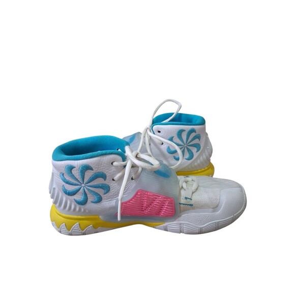 Nike Kyrie 6 Size 6.5 Youth Neon Graffitti Basketball Sneaker Shoes BQ5599-101 - Picture 6 of 8